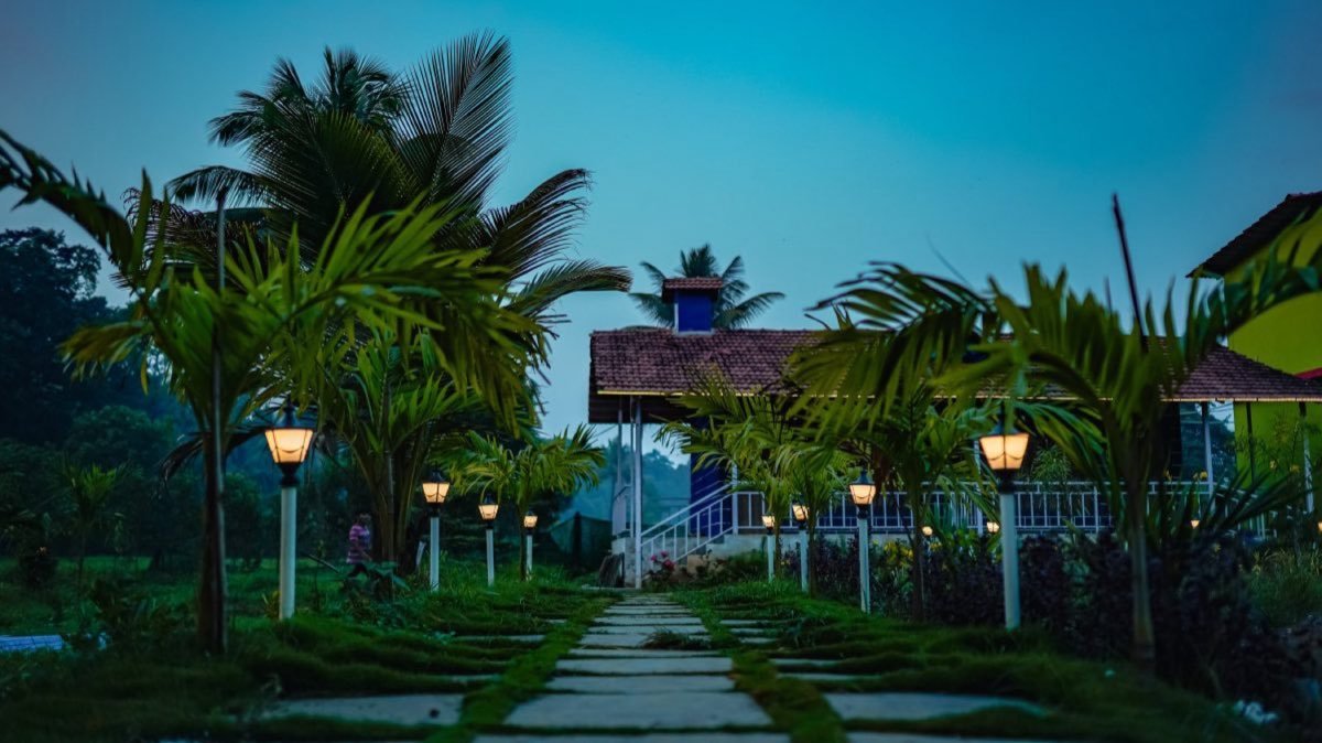 Garden path through Eco Green Dandeli
