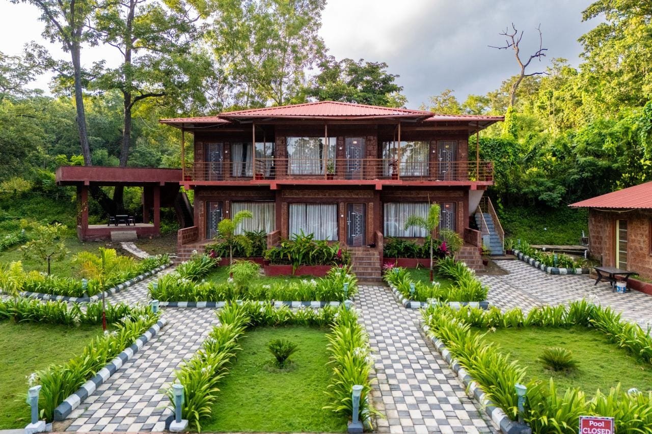 Two-storey duplex block with gardens